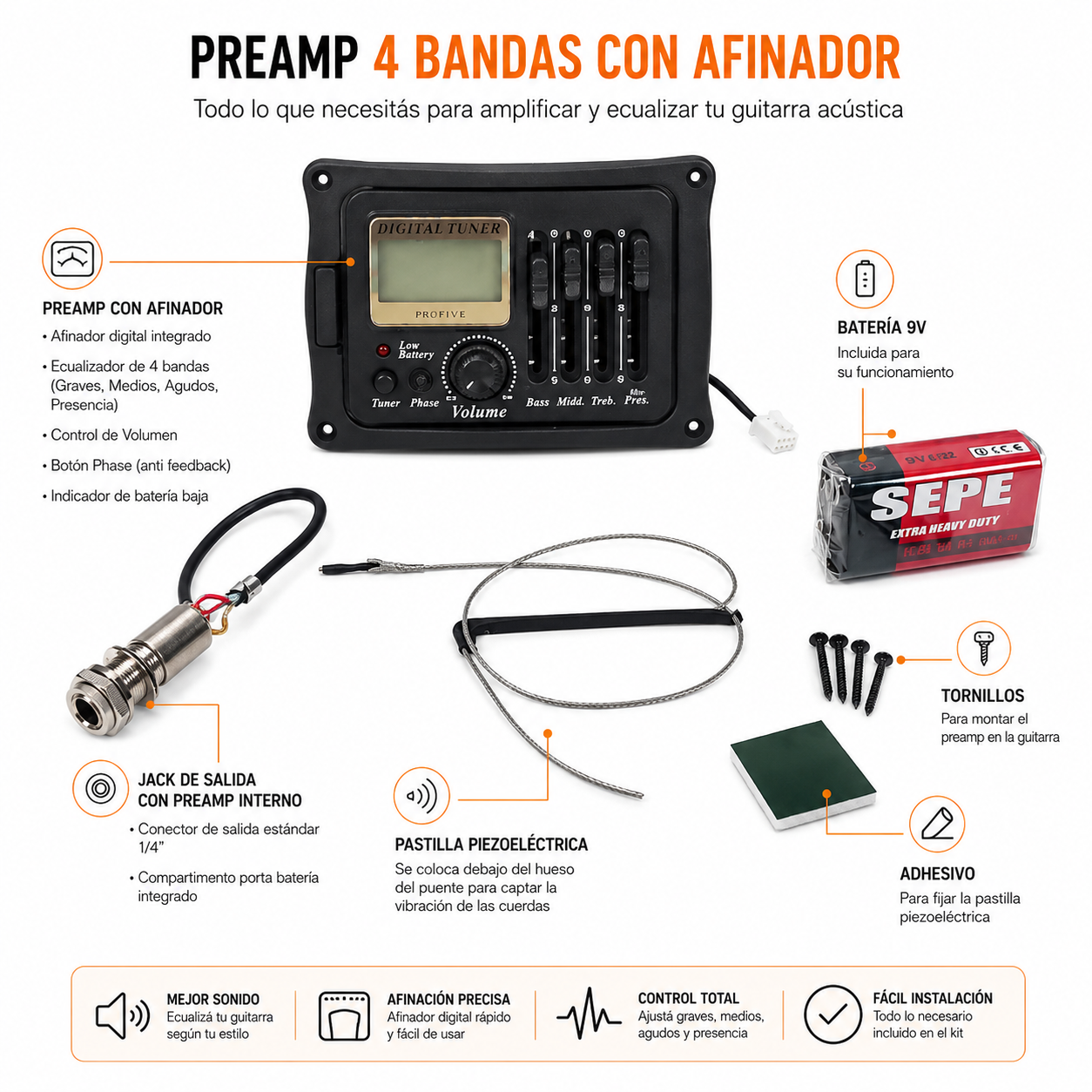 Ecualizador 4 Bandas Y Eq Digital Pro-1 Alice - Imagen 3