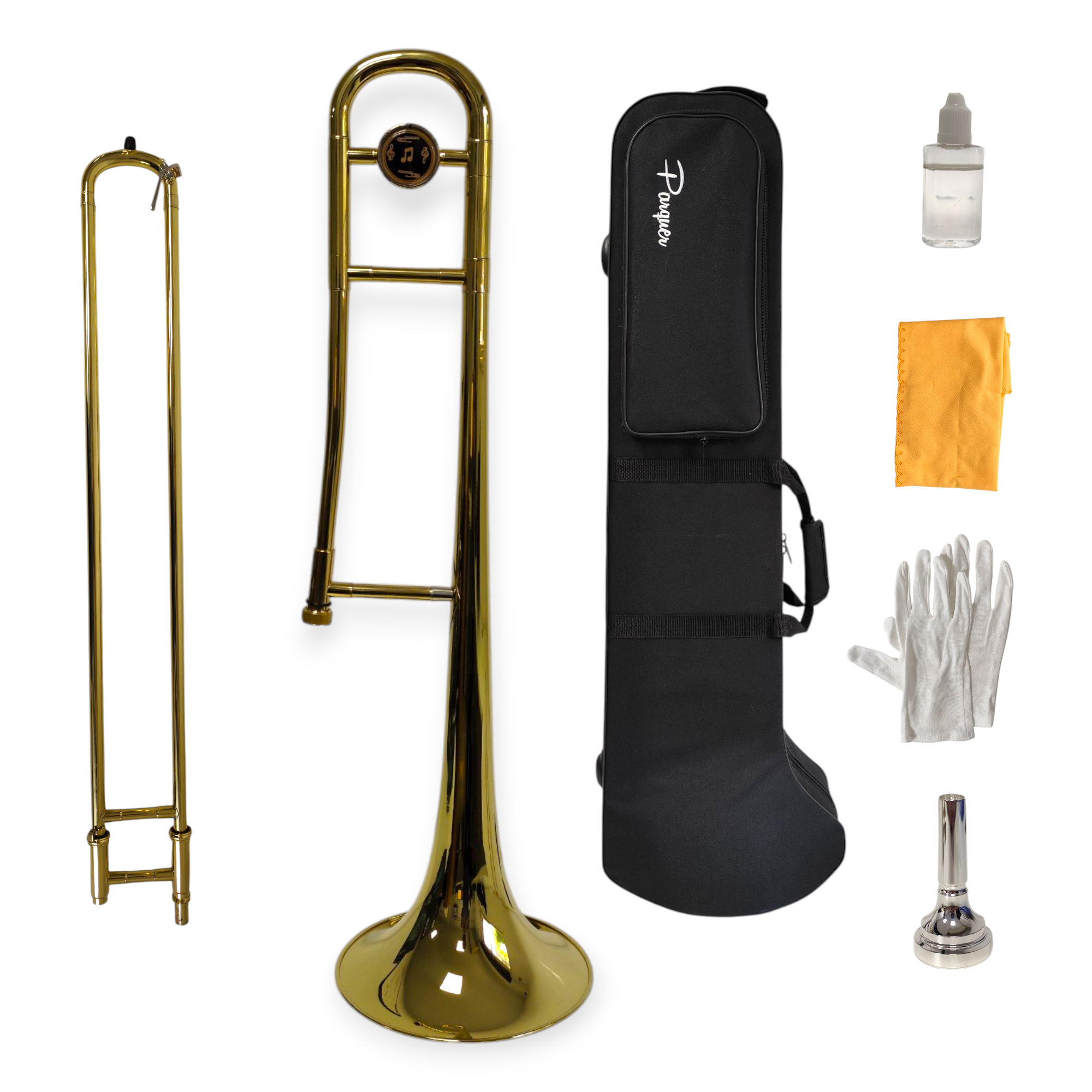 Trombon Alto Parquer Eb Con Estuche Y Accesorios
