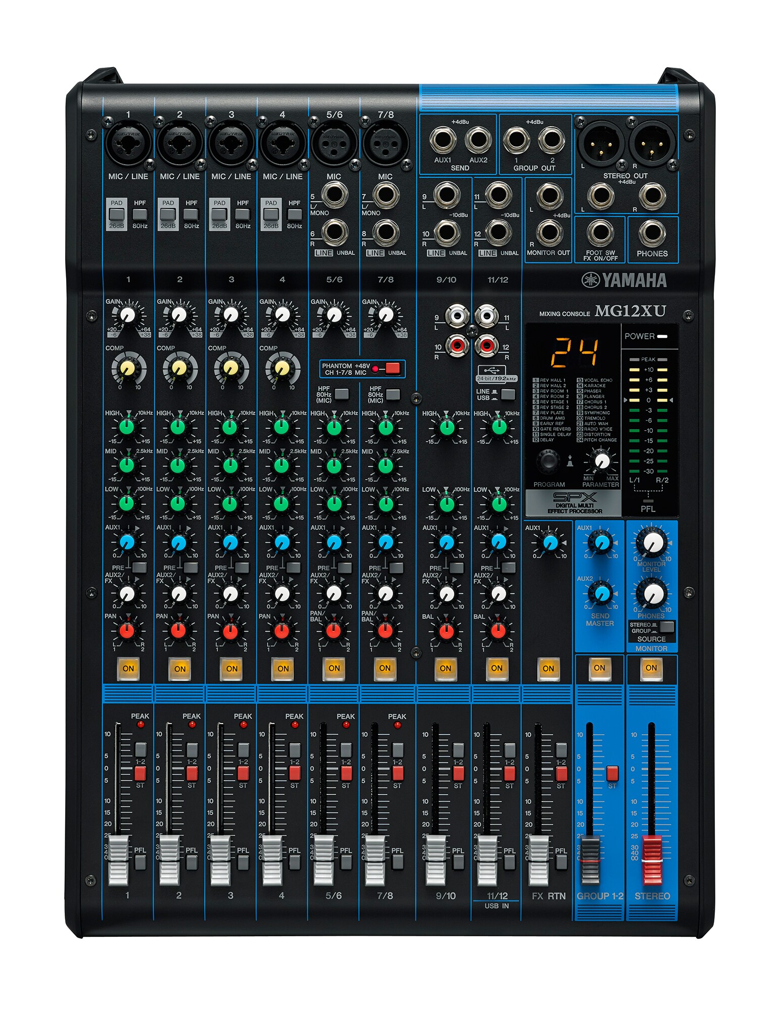 Consola Yamaha Mg12xu Mezcladora 12 Canales Efectos Usb