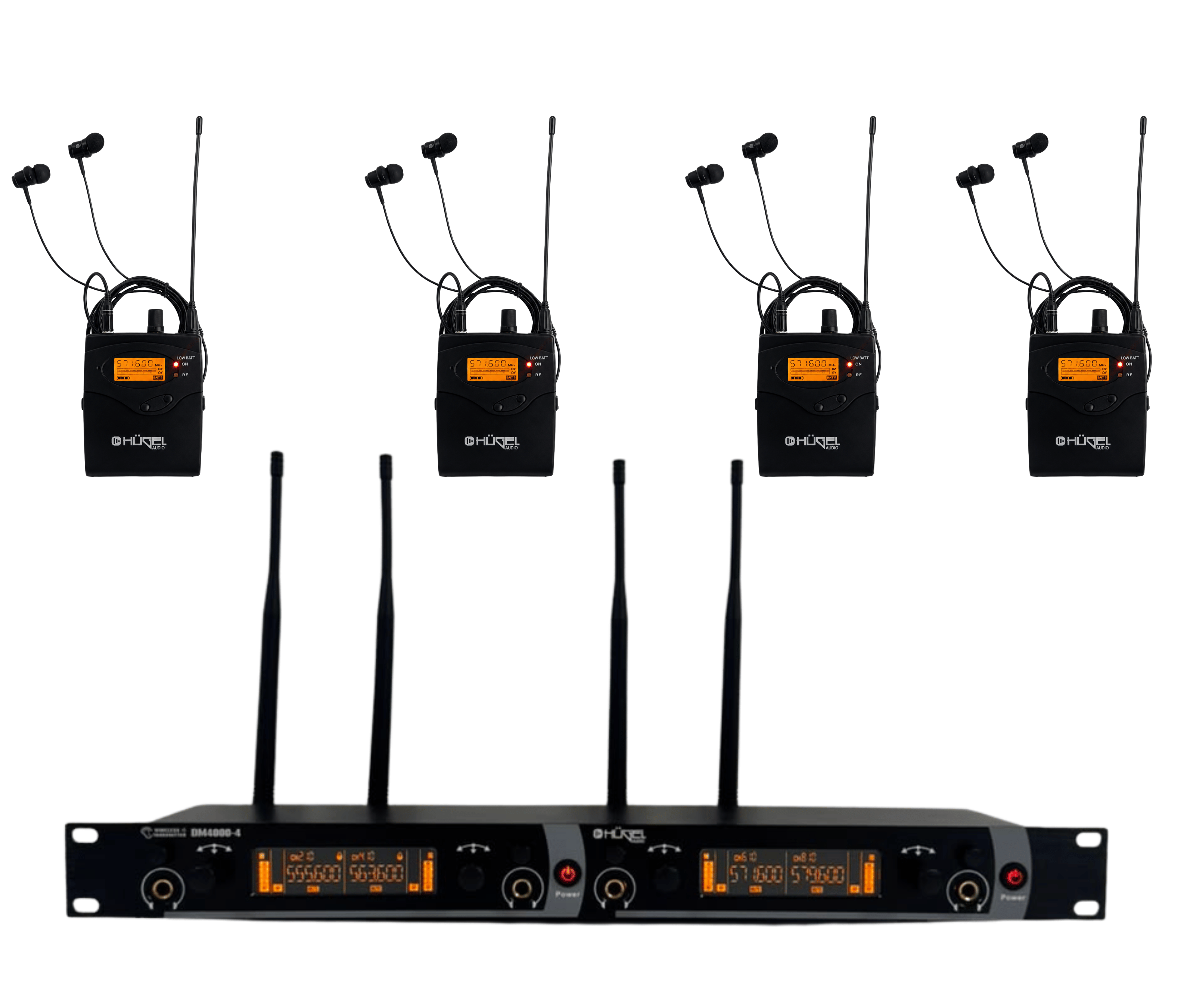 Sistema De Monitoreo In Ear Cuatro Canales Hugel