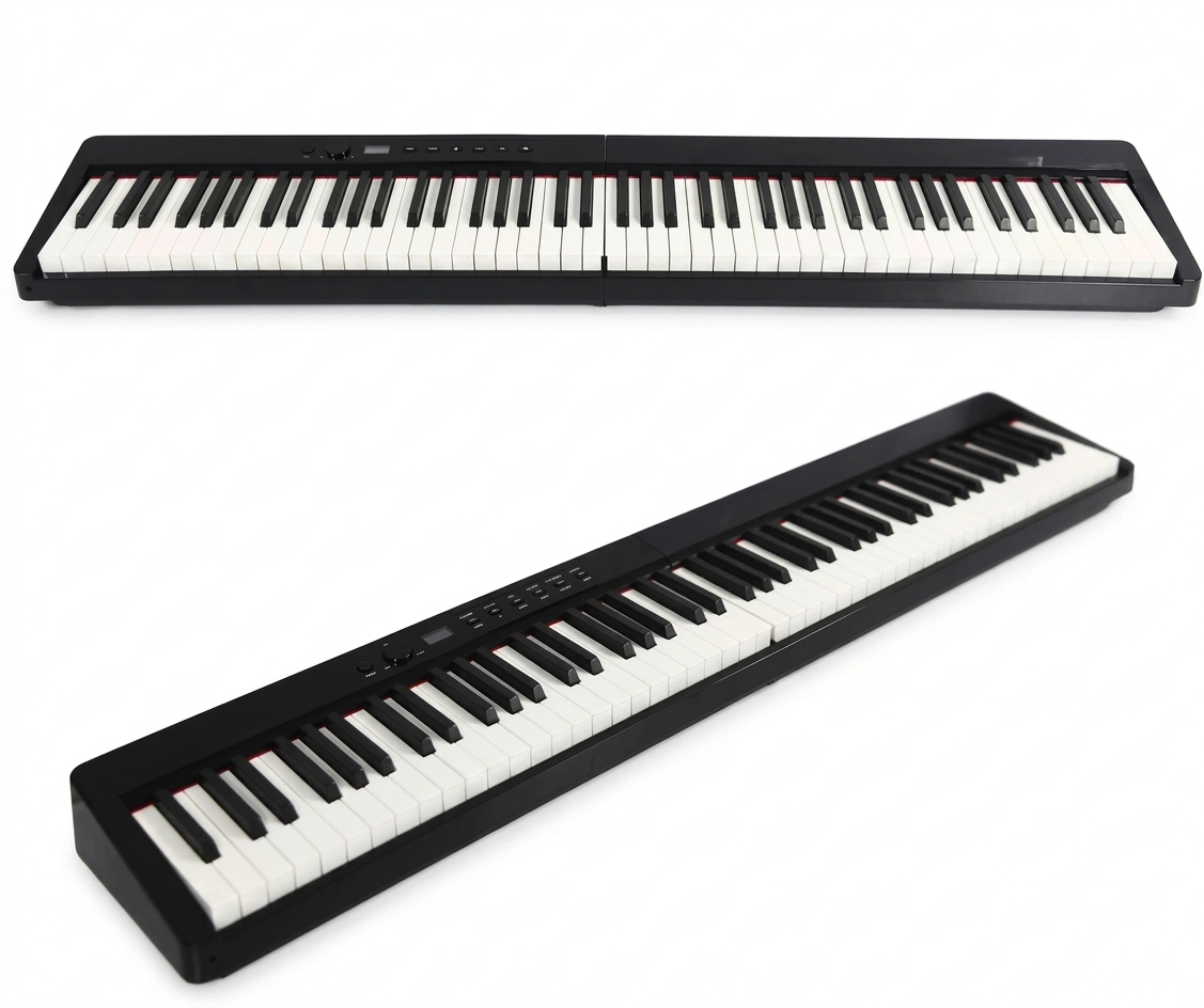 Piano Digital 88 Teclas Parquer Sensitivo Plegable Pedal - Imagen 2