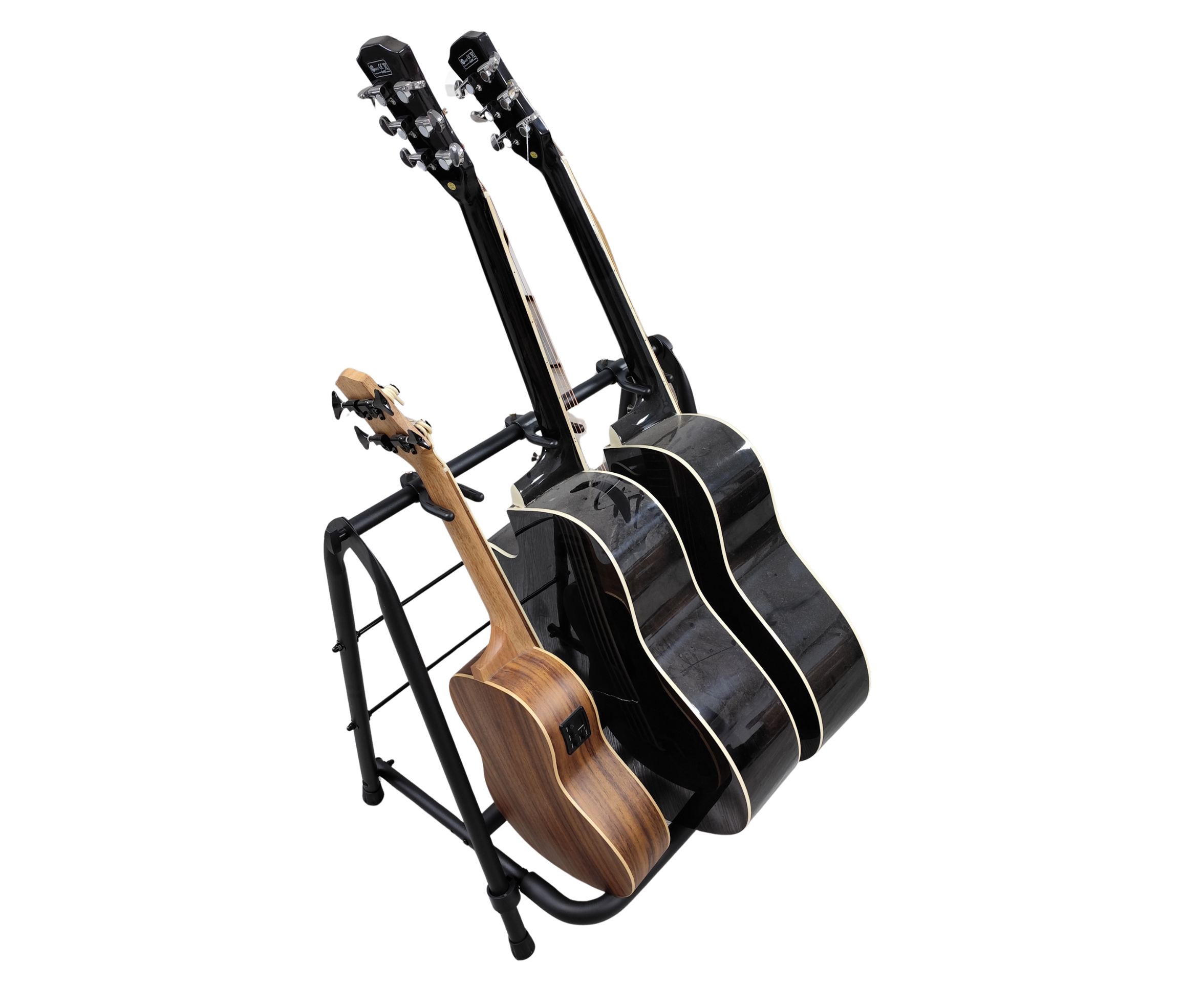 Soporte Pie Triple Guitarra Bajo Ajustable Parquer - Imagen 4