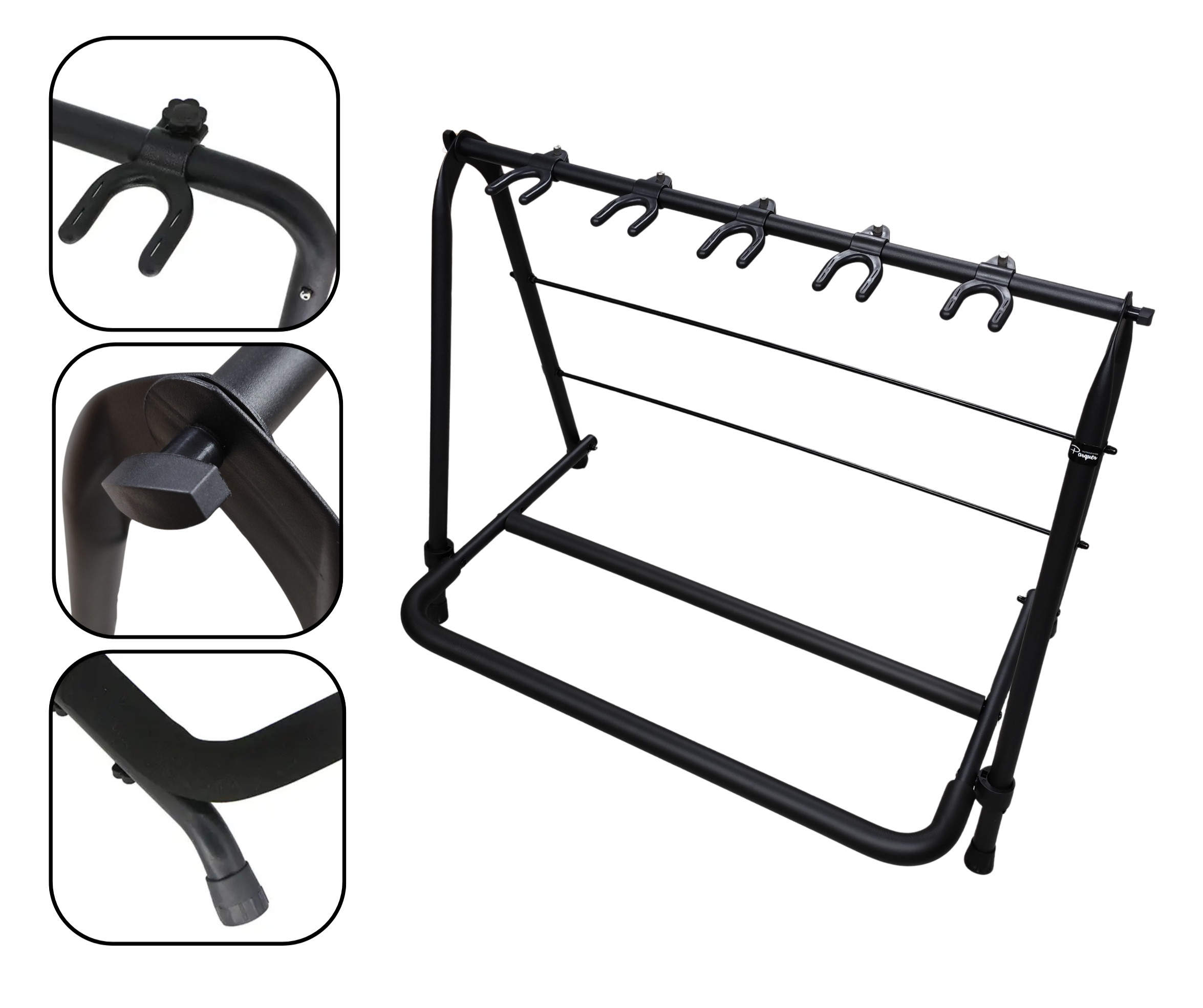 Soporte Pie Para 5 Guitarra Bajo Ajustable Parquer