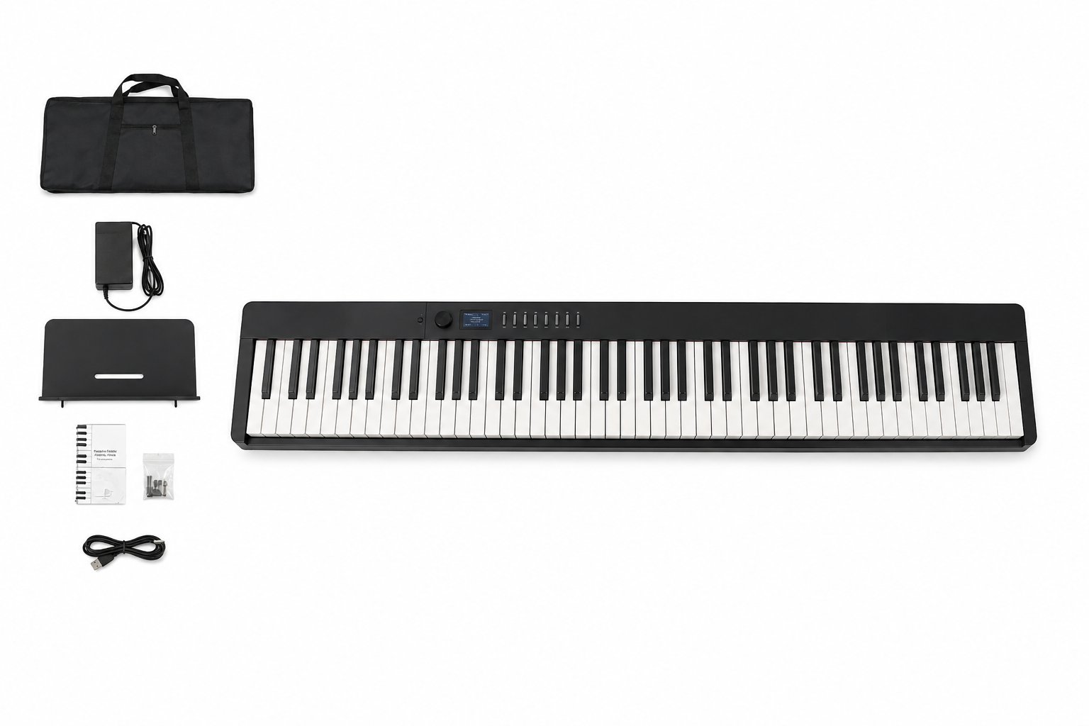 Piano Digital 88 Teclas Sensitivo Parquer Bluetooth Plegable