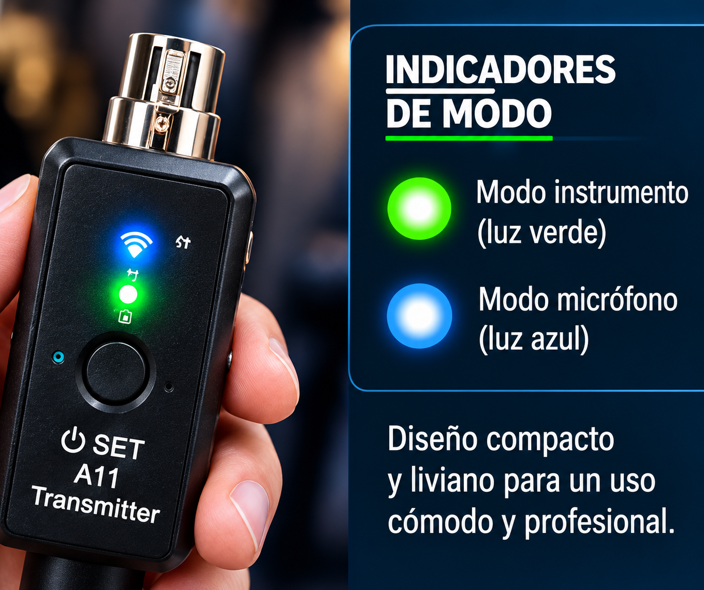 Kit Conversor De 2 Micrófonos Inalámbricos Parquer Xlr Plug - Imagen 4