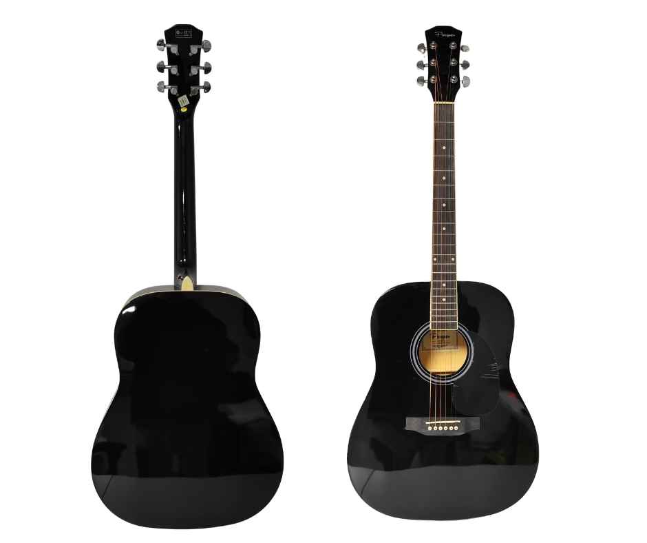 Guitarra Acustica 41 Pulgadas Negro Parquer Diestro Con Funda - Imagen 5