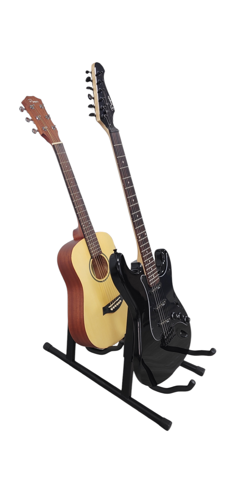 Soporte Pie De Piso Guitarra Bajo Doble Parquer Negro - Imagen 5
