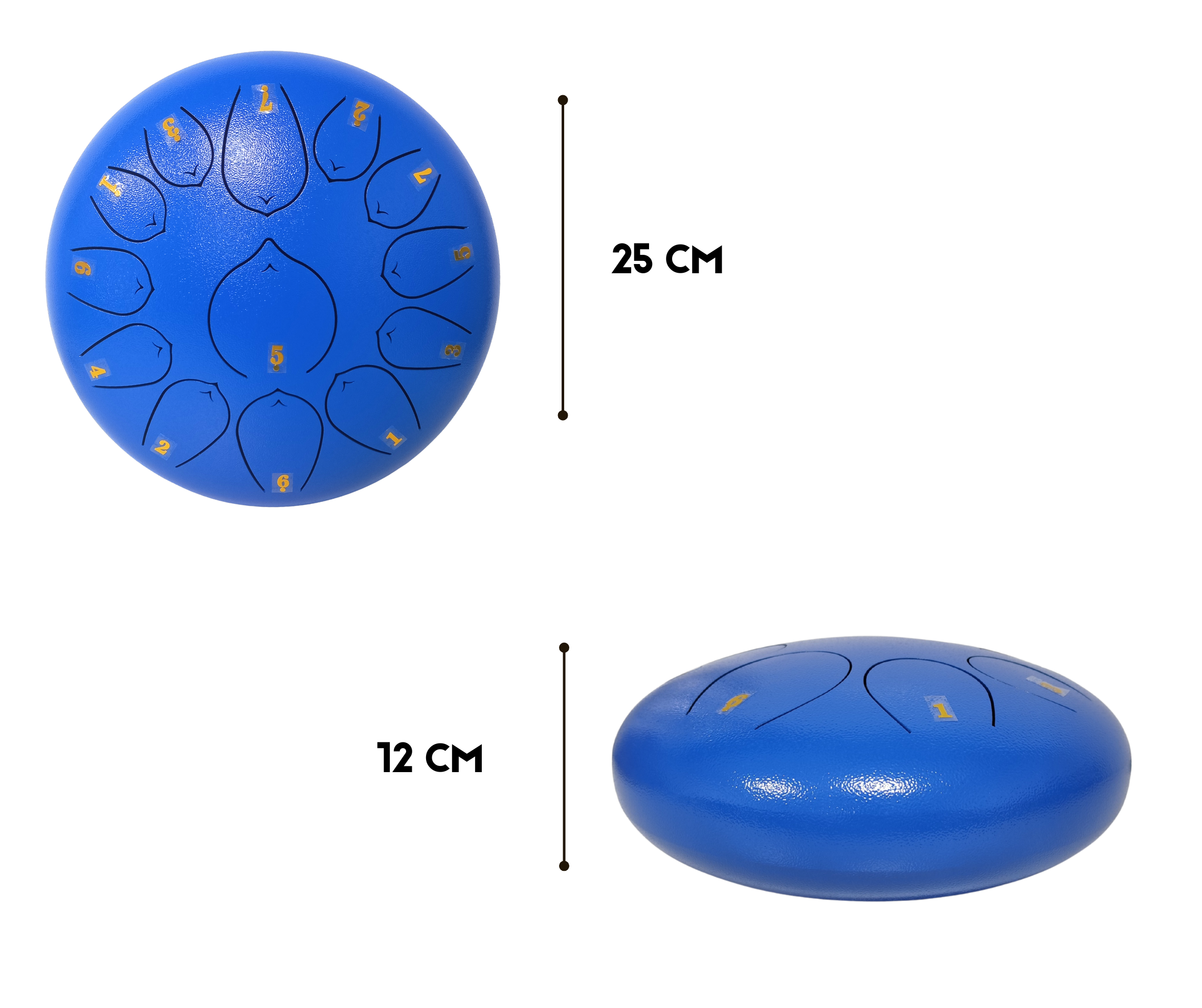 Steel Tongue Drum de 10 Pulgadas y 13 Tonos Parquer - Imagen 3
